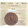 Image 1 : Newfoundland 1 Large Cent 1913 ICCS MS-