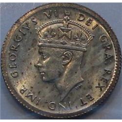 Newfoundland 5 Cents 1944C CCCS MS-63
