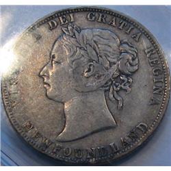 Newfoundland 50 Cents 1894 ICCS certifi