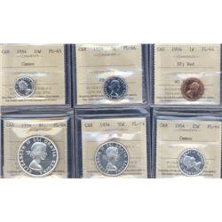 Proof Like Set 1954 all ICCS certified