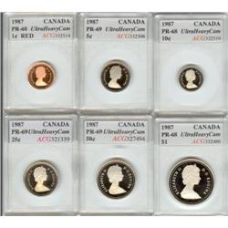 Proof Set 1987 all coins certified ACG