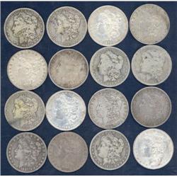 Lot of 16 Morgan Dollars, Look