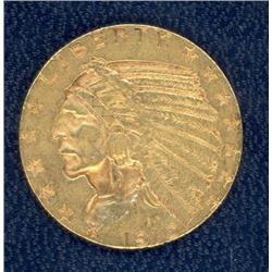 USA; $5.00 Gold 1910-S, VF-30