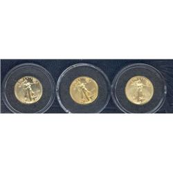 $5.00 Proof Gold Eagles 1998, 1999 & 20