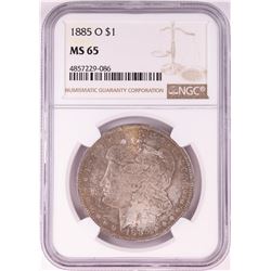 1885-O $1 Morgan Silver Dollar Coin NGC MS65