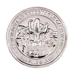 .999 Fine Silver Harrah's Laughlin, Nevada $7 Casino Limted Edition Gaming Token