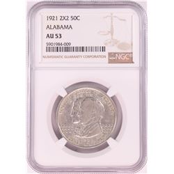 1921 Alabama 2x2 Centennial Commemorative Half Dollar Coin NGC AU53