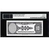 Image 2 : 1929 10 Unit American Bank Note Co. "Test Note" PMG Gem Uncirculated 65EPQ