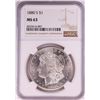 Image 1 : 1880-S $1 Morgan Silver Dollar Coin NGC MS63