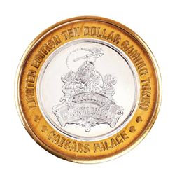 .999 Silver Caesars Palace Las Vegas, Nevada $10 Casino Limited Edition Gaming Token