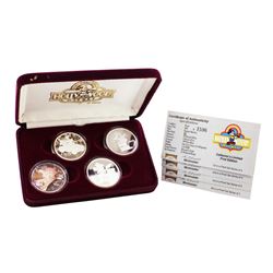 1989 Rarities Mint Disney Hollywood Mickey Limited Edition 4pc Silver Set w/Box & COA