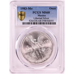 1983Mo Mexico 1 Onza Libertad Silver Coin NGC MS68