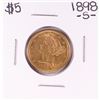 Image 1 : 1898-S $5 Liberty Head Half Eagle Gold Coin