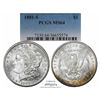 Image 1 : 1881-S $1 Morgan Silver Dollar Coin PCGS MS64 Amazing Toning