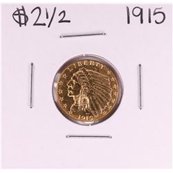 1915 $2 1/2 Indian Head Quarter Eagle Gold Coin