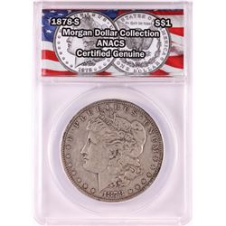 1878-S $1 Morgan Silver Dollar Coin ANACS Genuine