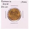 Image 1 : 1944 Romania 20 Lei Gold Coin