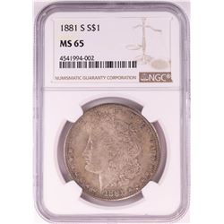 1881-S $1 Morgan Silver Dollar Coin NGC MS65