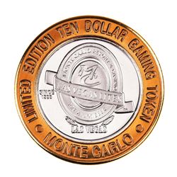 .999 Silver Monte Carlo Las Vegas, Nevada $10 Casino Limited Edition Gaming Token