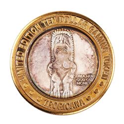 .999 Silver Tropicana Las Vegas, Nevada $10 Casino Limited Edition Gaming Token