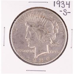 1934-S $1 Peace Silver Dollar Coin