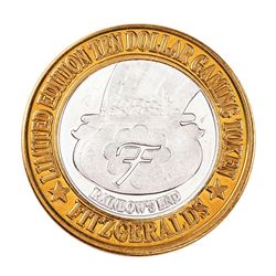 .999 Silver Fitzgerald's Casino & Hotel Reno, Nevada $10 Gaming Token Limited Edition