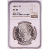 Image 1 : 1881-S $1 Morgan Silver Dollar Coin NGC MS64