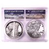 Image 1 : 1986-S & 2016-W $1 Proof American Silver Eagle Coin Set PCGS PR70DCAM