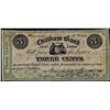 Image 1 : November 20, 1862 Three Cents Chatham Bank, New York Obsolete Note