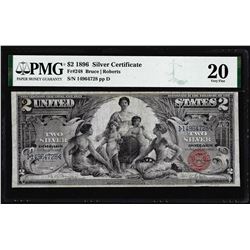 1896 $2 Educational Silver Certificate Note Fr.248 PMG Very Fine 20