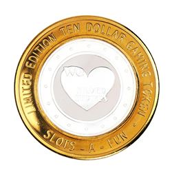 .999 Silver Slots A Fun Casino Las Vegas, NV $10 Limited Edition Casino Gaming Token