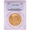 Image 1 : 1928 $20 St. Gaudens Double Eagle Gold Coin PCGS MS65