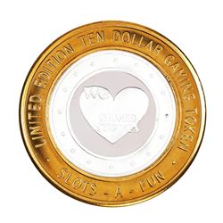.999 Silver Slots A Fun Casino Las Vegas, NV $10 Limited Edition Casino Gaming Token