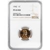 Image 1 : 1942 Proof Lincoln Wheat Cent Coin NGC PF65RD