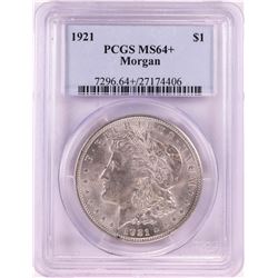 1921 $1 Morgan Silver Dollar Coin PCGS MS64+