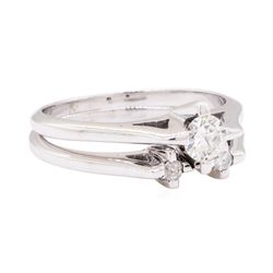 14KT White Gold 0.40 ctw Diamond Wedding Set