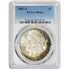 Image 1 : 1881-S $1 Morgan Silver Dollar Coin PCGS MS64 Amazing Toning