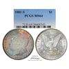 Image 1 : 1881-S $1 Morgan Silver Dollar Coin PCGS MS64 Amazing Toning