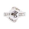 Image 2 : 14KT White Gold 0.80 ctw Diamond Round Semi-mount Ring