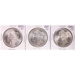 Lot of 1880-S to 1882-S $1 Morgan Silver Dollar Coins