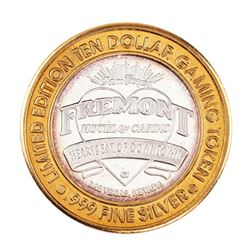 .999 Silver Sam Boyd's Fremont Las Vegas $10 Casino Limited Edition Gaming Token