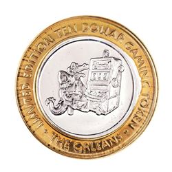 .999 Silver The Orleans Hotel & Casino Las Vegas, NV $10 Limited Edition Gaming Token