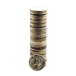 Roll of (50) 1945 Mercury Dime Coins