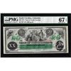 Image 1 : 1872 $20 State of South Carolina Revenue Bond Obsolete Note PMG Superb Gem Unc. 67EPQ