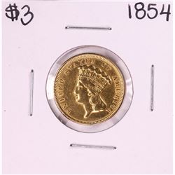 1854 $3 Indian Princess Head Gold Coin