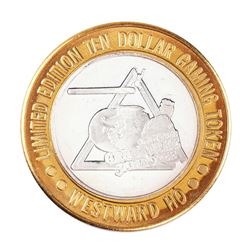 .999 Silver Westward Ho Casino Las Vegas $10 Casino Gaming Token Limited Edition