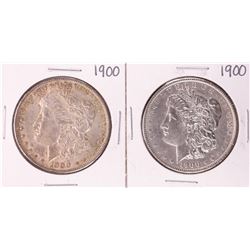 Lot of (2) 1900 $1 Morgan Silver Dollar Coins