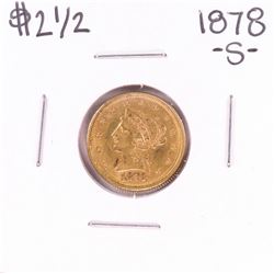 1878-S $2 1/2 Liberty Head Quarter Eagle Gold Coin