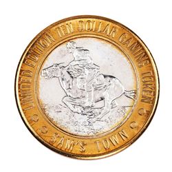 .999 Silver Sam's Town Las Vegas, NV $10 Casino Limited Edition Gaming Token