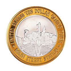 .999 Silver Main Street Station Las Vegas, NV $10 Limited Edition Casino Gaming Token